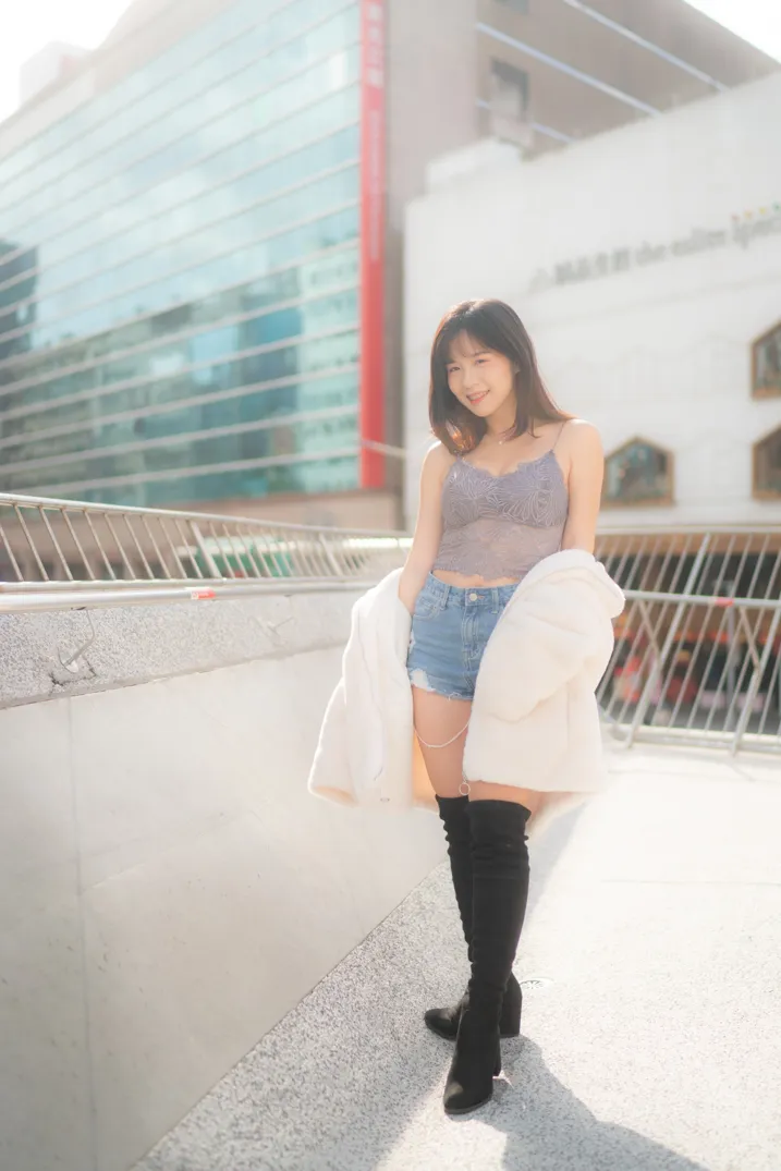 [Mzsock] NO.215 YoYo denim shorts and boots street photography#[105P]-83